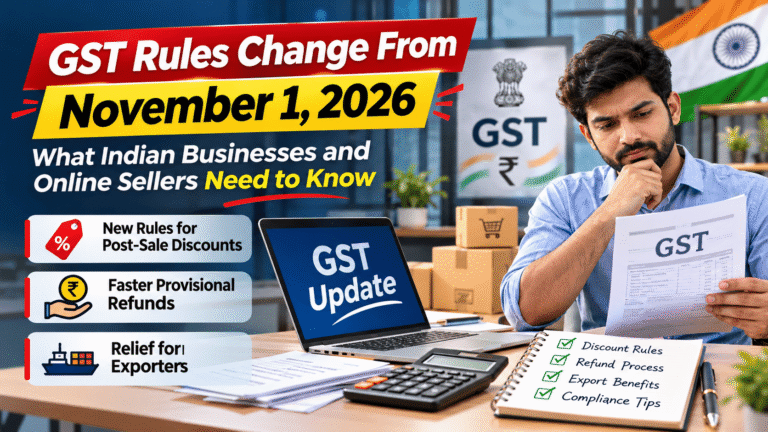GST Rules Change From November 1, 2026: What Indian Businesses and Online Sellers Need to Know